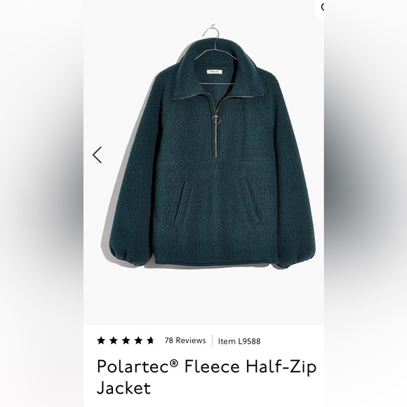 Madewell Fleece Pullover Jacket, NWT - Picture 2 of 5